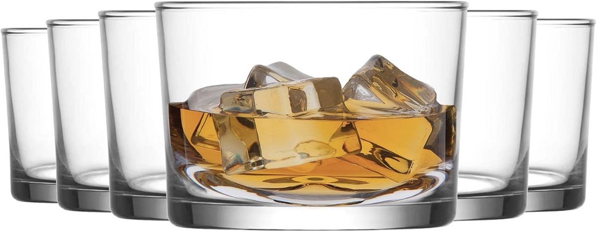 Set van 6 Whiskeyglazen 240ml - Stijlvolle Tumblers