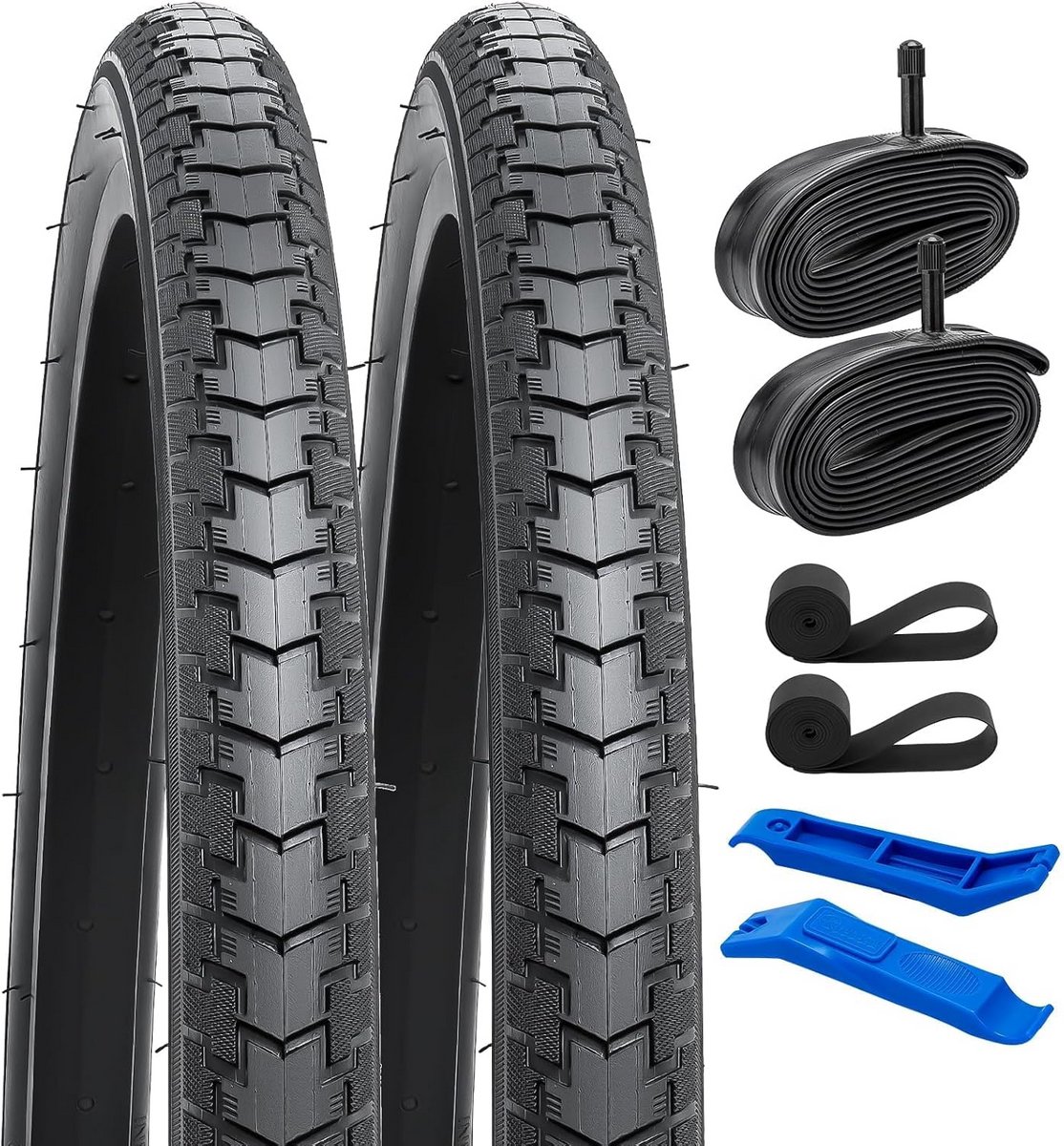 2x Buitenband 24x1 3/8 voor Fiets en Rolstoel met Binnenbanden