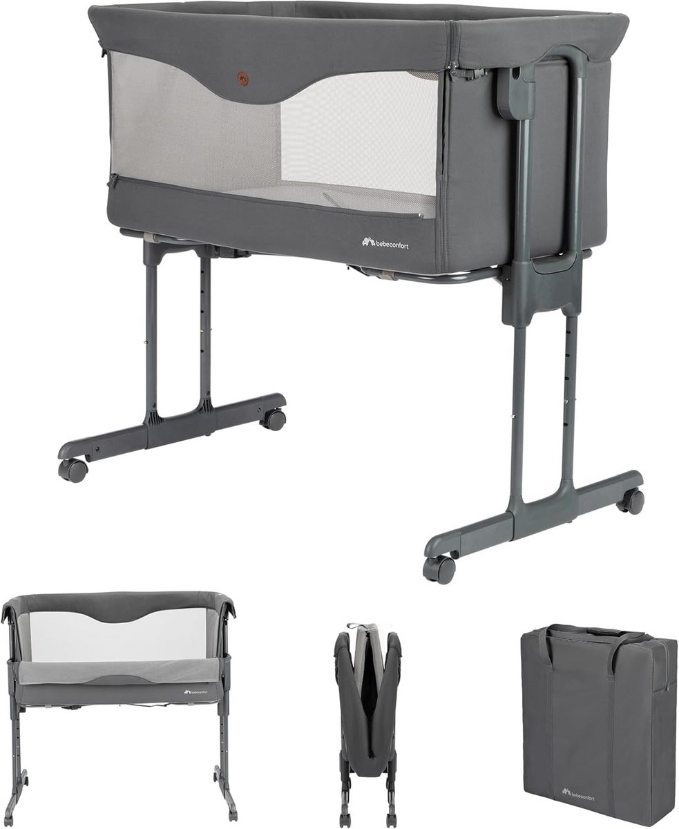 2-in-1 Baby Co-sleeper en Wieglige, Compact Inklapbaar met Reisb