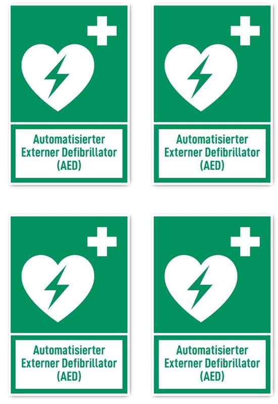 Aed Rood Veiligheidssticker Externe Defibrillator (AED) - Noodsignaal Rood/Wit | bol