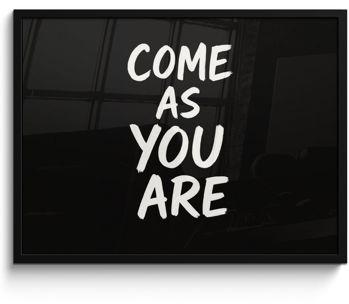 FrameYourWall Poster in lijst - Fotolijst 70x50 cm - Posters - Quote - Zwart - Simpel - Posterlijst zwart - Decoratie - Wanddecoratie woonkamer - Muurdecoratie slaapkamer Quote - Simpel