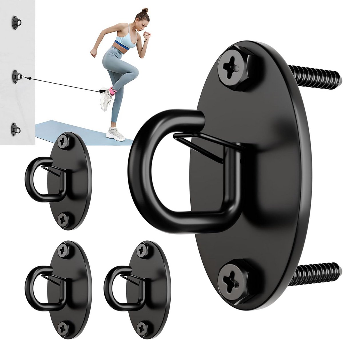 4x Muuranker voor Weerstandsbanden - Trainingshaken voor Thuistraining en Fitness