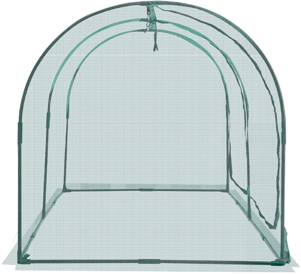 Outdoor Crop Cage, 2,48 x 1,2 x 1,2 m plantbeschermingstent met ritssluiting, duurzaam windbestendig ontwerp, eenvoudige montage, verhoogde bedafdekking met frame en gaas voor tuin, terras of gazon