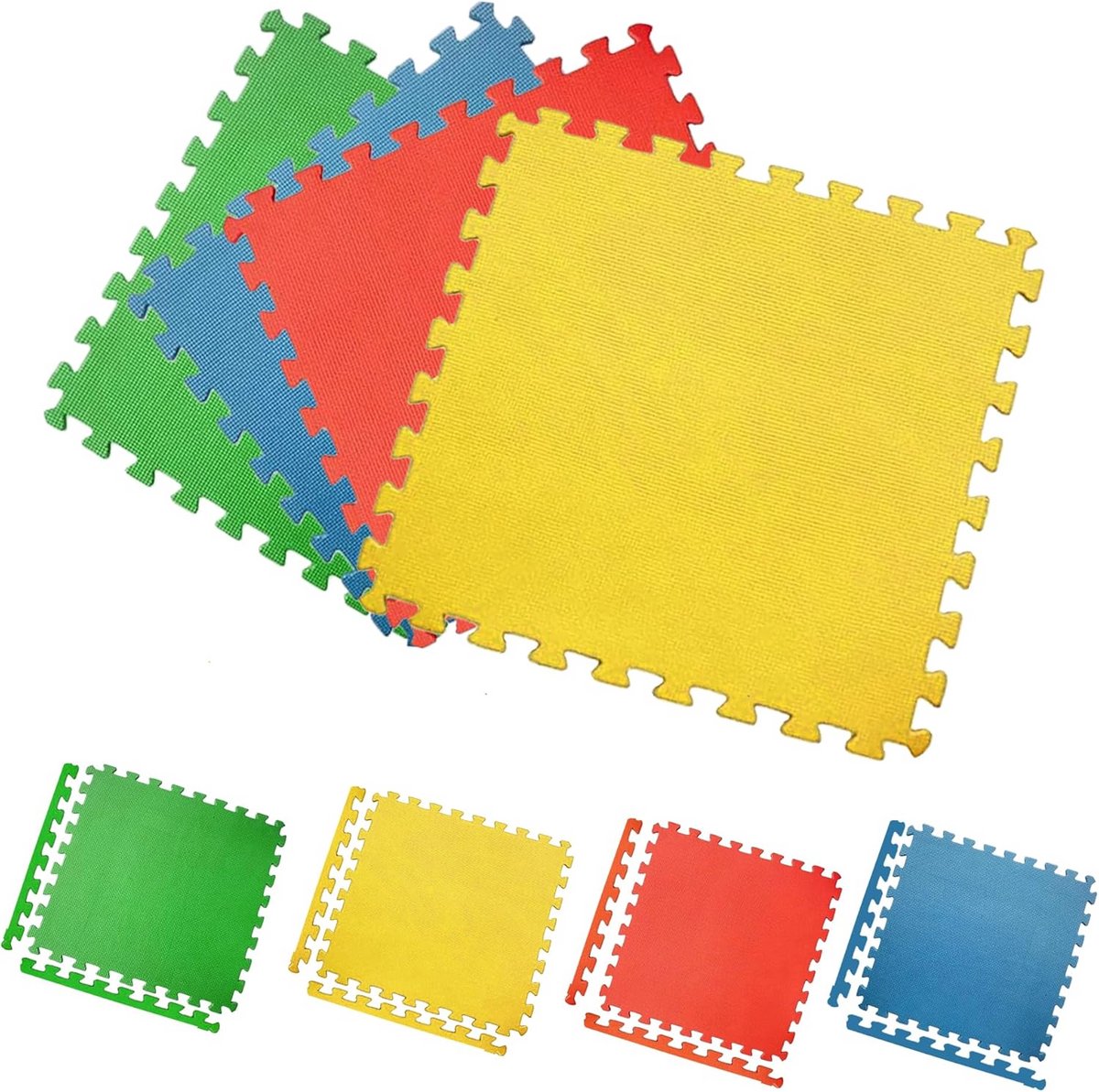 Grote EVA Puzzelmat - 12mm Dikke In elkaar Grijpende Vloertegels voor Sportschool, Babykamer en Garage