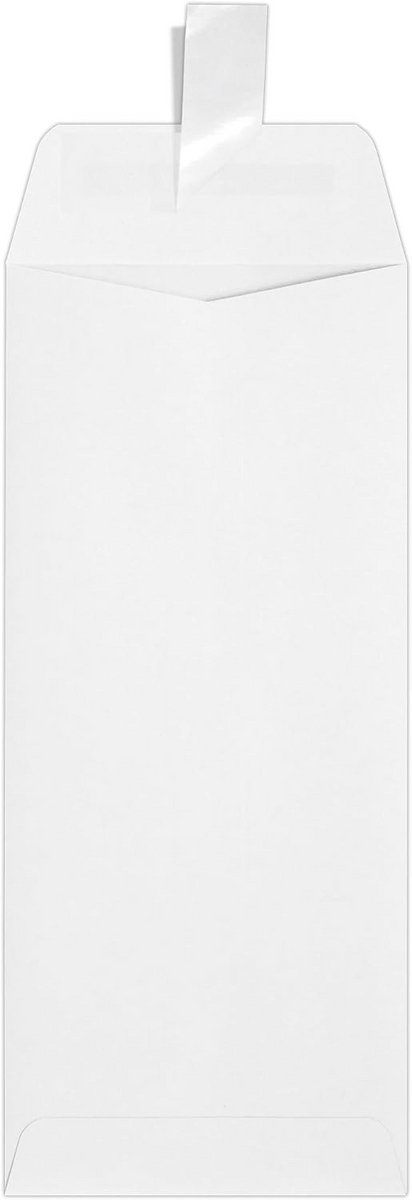 50x Enveloppen C6 Lange Rechthoek (105x229mm) Wit Zelfklevend - Ideaal voor Zakelijk Gebruik en Uitnodigingen