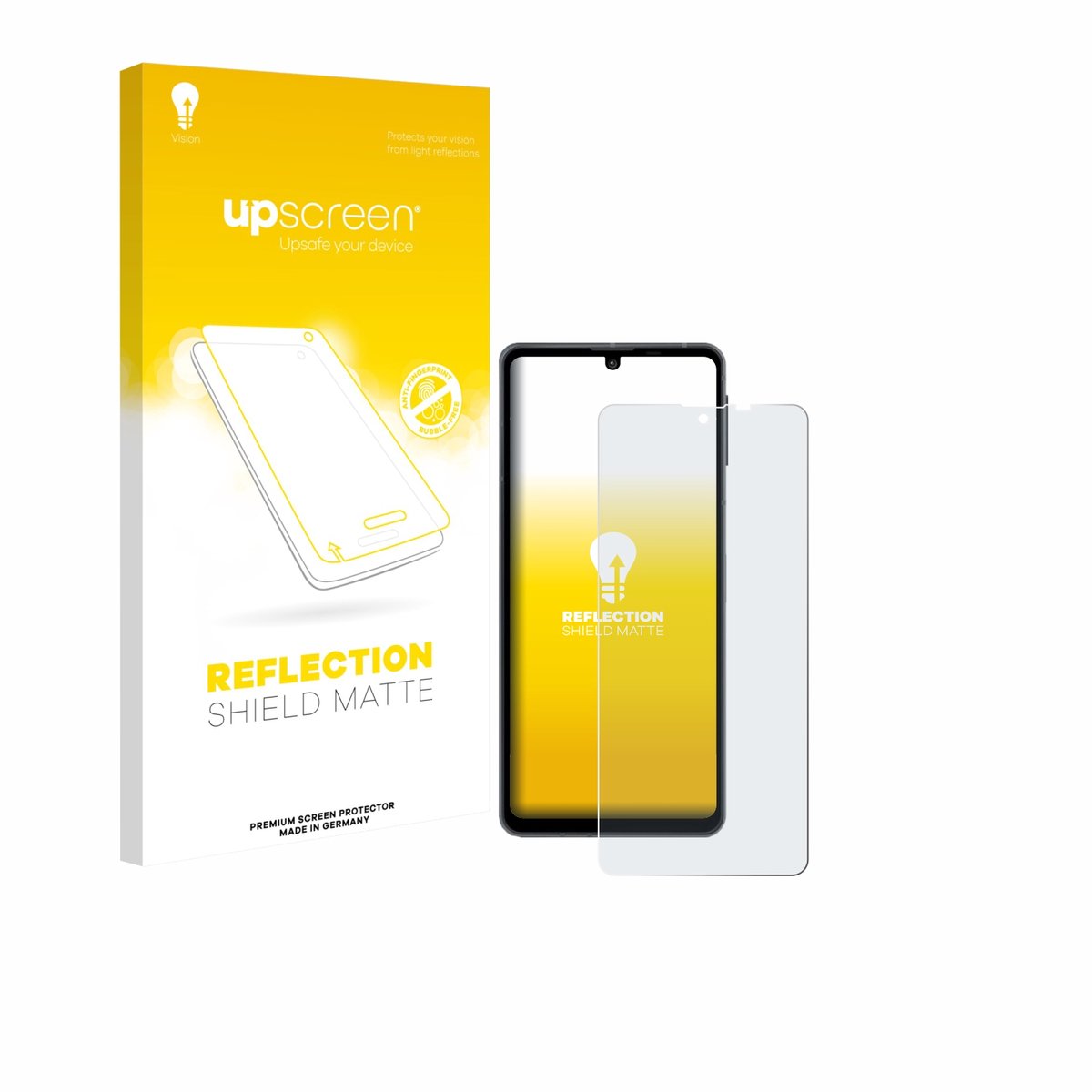 upscreen - Screenprotector voor Sharp Aquos Sense 8 - Folie Beschermfolie anti glare matte