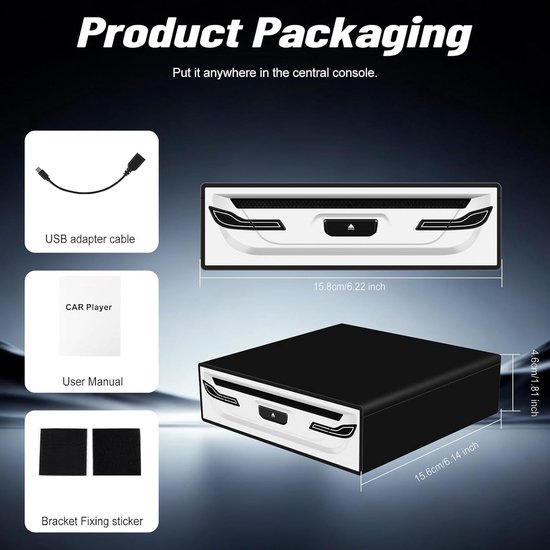 Externe USB CD/DVD-speler voor Laptop, Smart TV en Auto - Plug & Play — afbeelding 2
