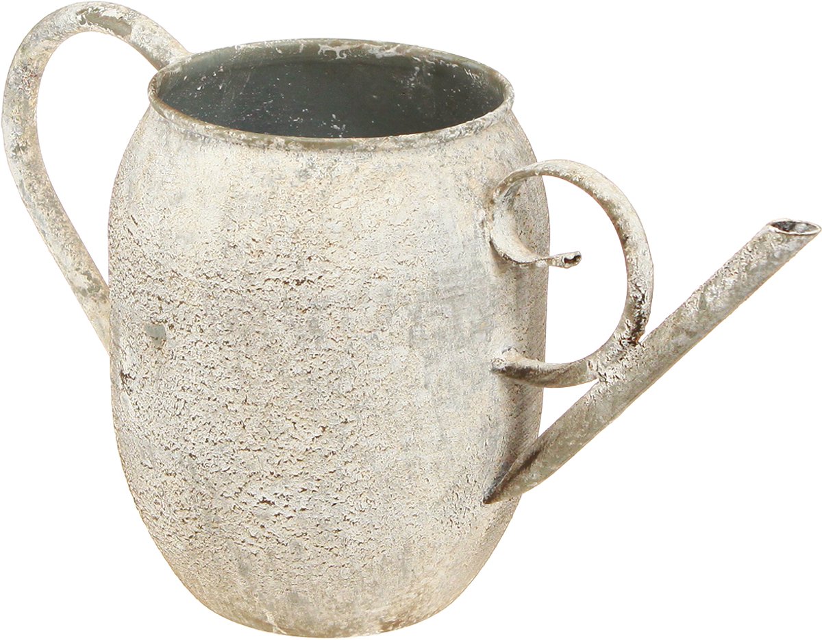Vintage metalen plantenpot/gieter, antieke tuindecoratie, 32x10,5x18cm