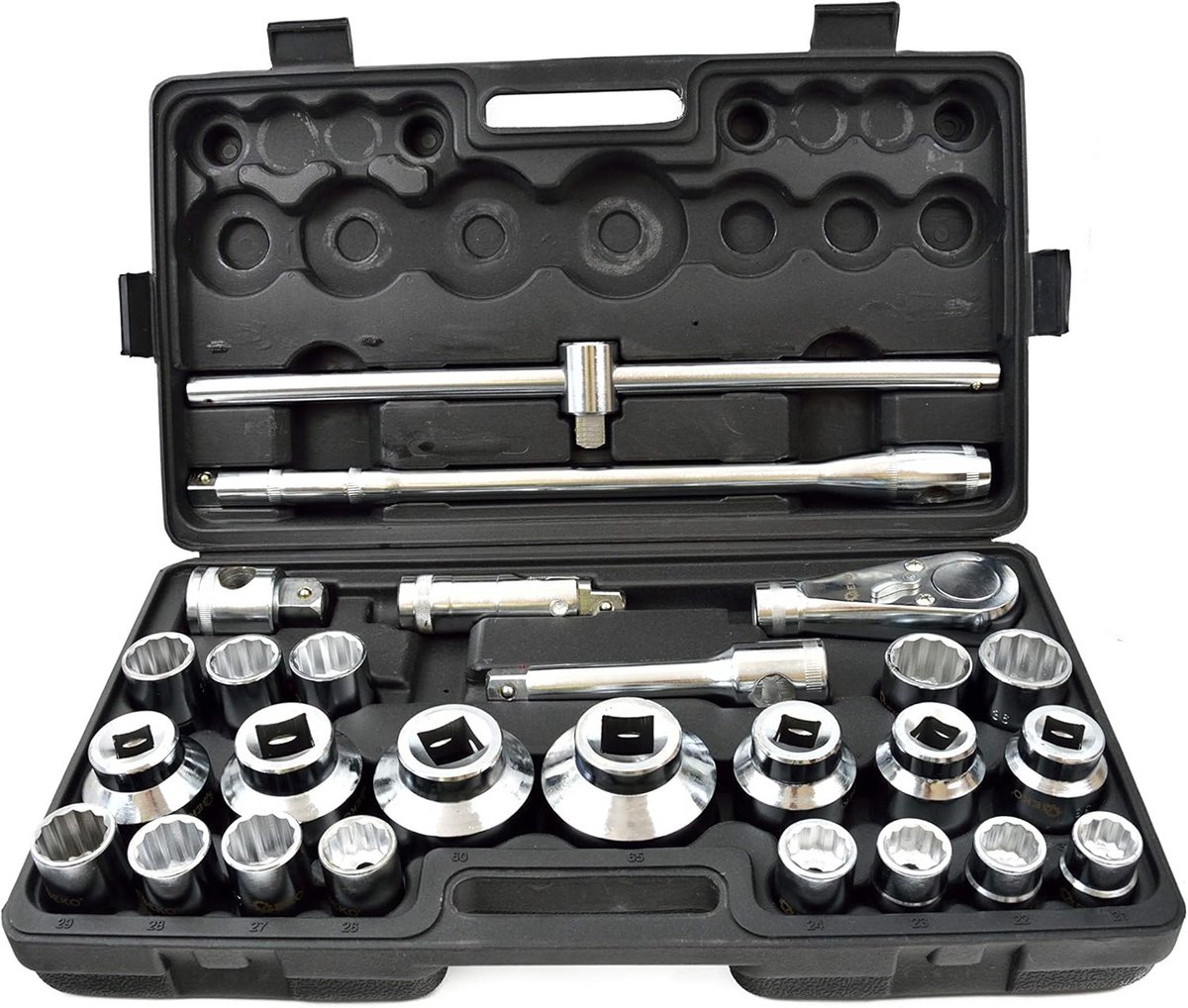 26-delige Bi-Hex Dopset Met Ratel en Adapter - Metrisch - 21-65mm