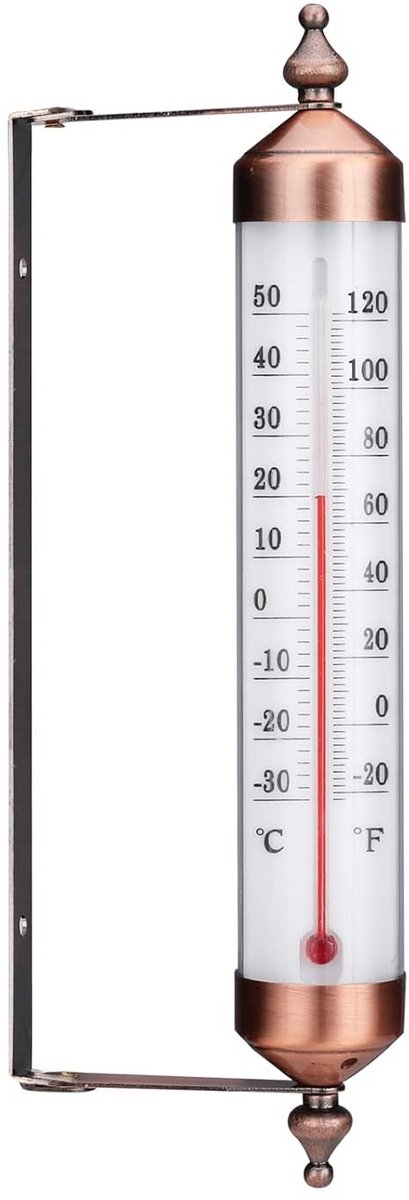 Robuuste Stalen Buitenthermometer 25,4 cm - Eenvoudig Afleesbaar voor Buiten