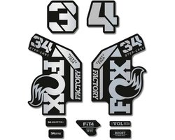 Factory Step-Cast 34 Voorvork Sticker Set Chroom Spiegel Look