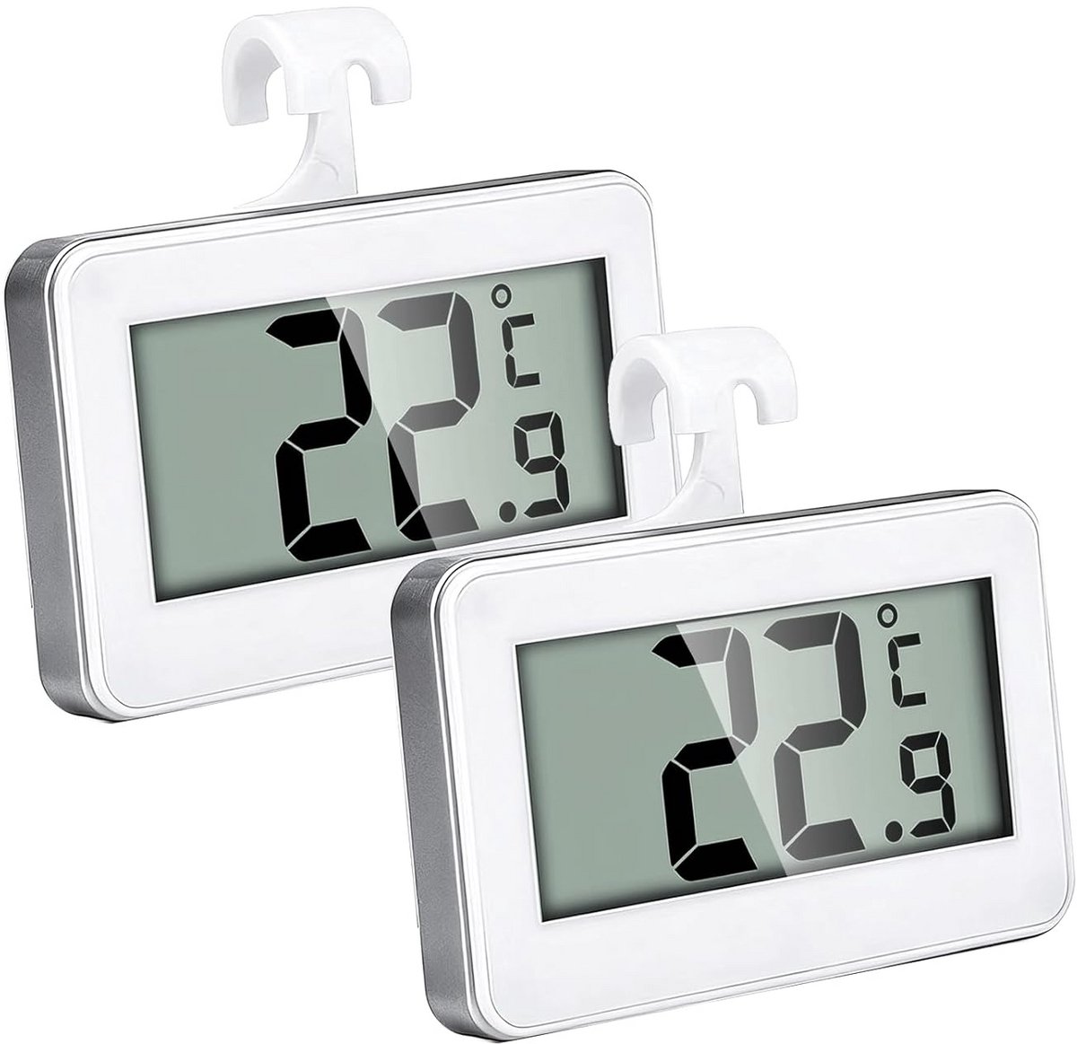 2 Stuks Digitale Mini Koelkast Thermometer met Vorstalarm
