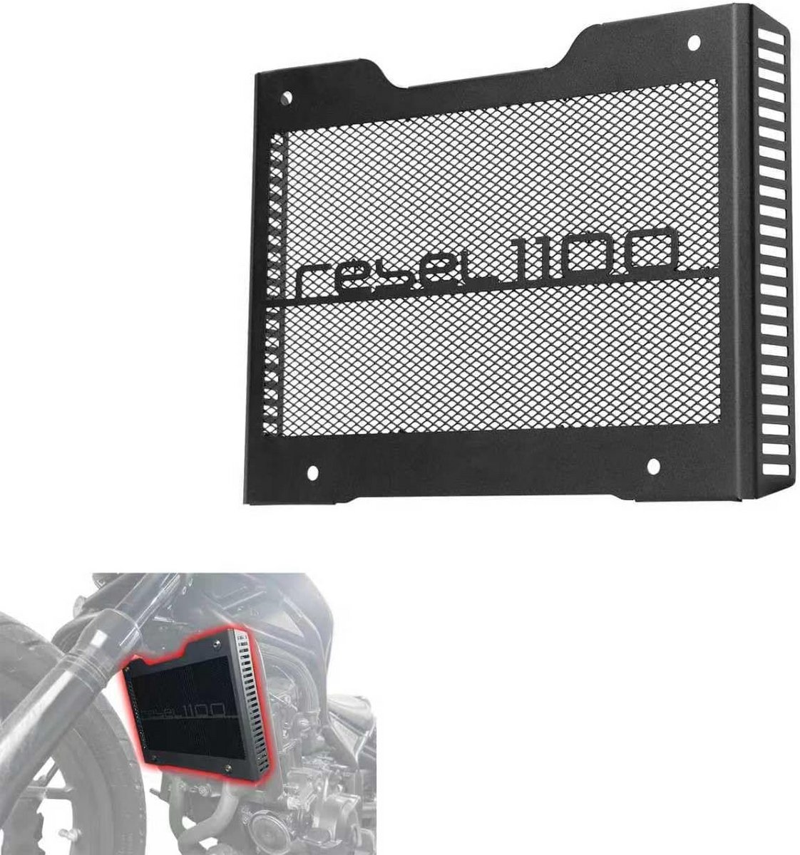 Radiatorbeschermer voor Motorfiets Water Tank Net Compatibel met Rebel 1100 Accessoires