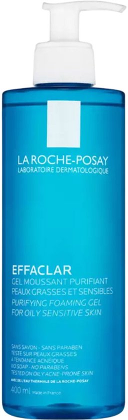 La Roche-Posay Effaclar Zuiverende Reinigingsgel +M - voor een Vette, Onzuivere Huid met Neiging tot Acne - 400ml