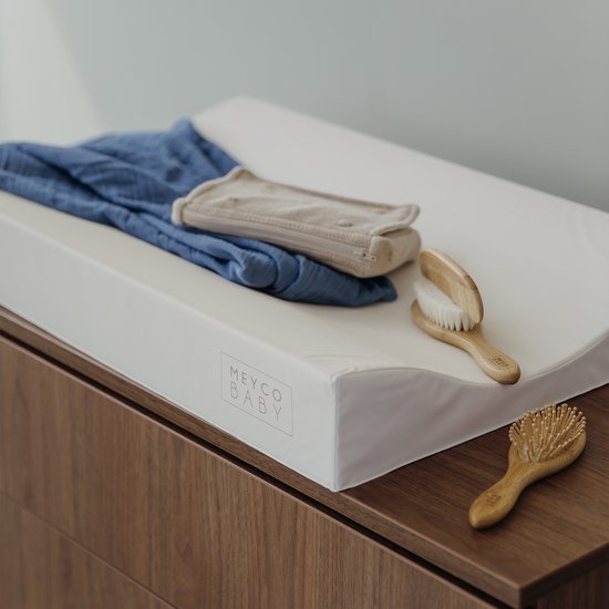 Meyco Baby Uni Pre-washed Hydrofiele Swaddles - Pre-washed Hydrofiel - Natural/Jeans Blue/Indigo - 120x120cm - 2-pack van Meyco — afbeelding 3