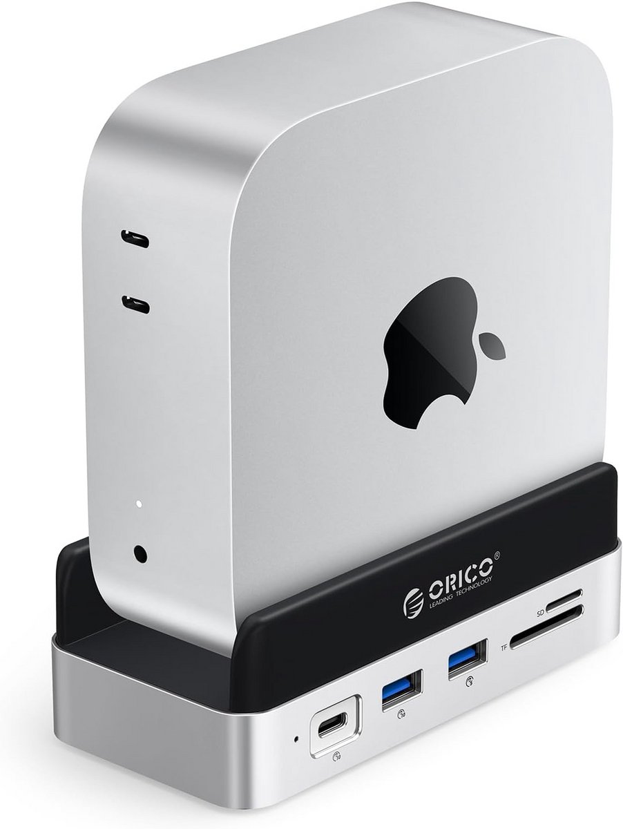 Dockingstation voor Mac mini M4/M4 Pro met 1TB NVMe SSD en USB-C Hub functies