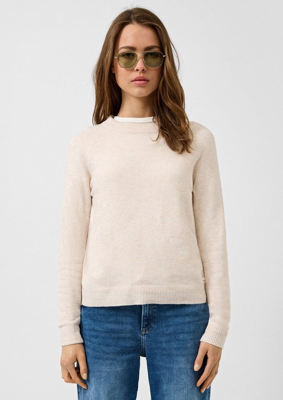 Q/S designed by - Dames pull - Maat L - Vrouwen - Creme - polyester