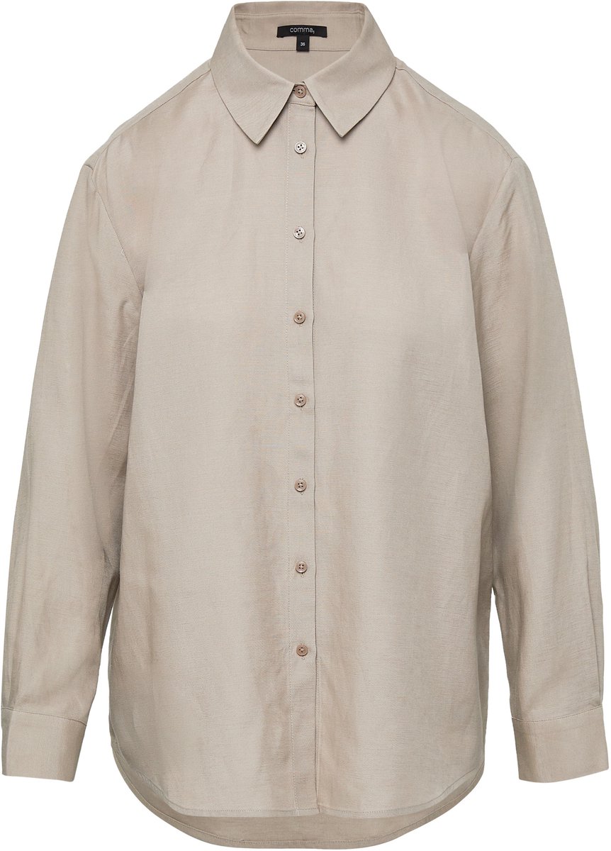 comma - female - Relaxed model blouse van linnenmix