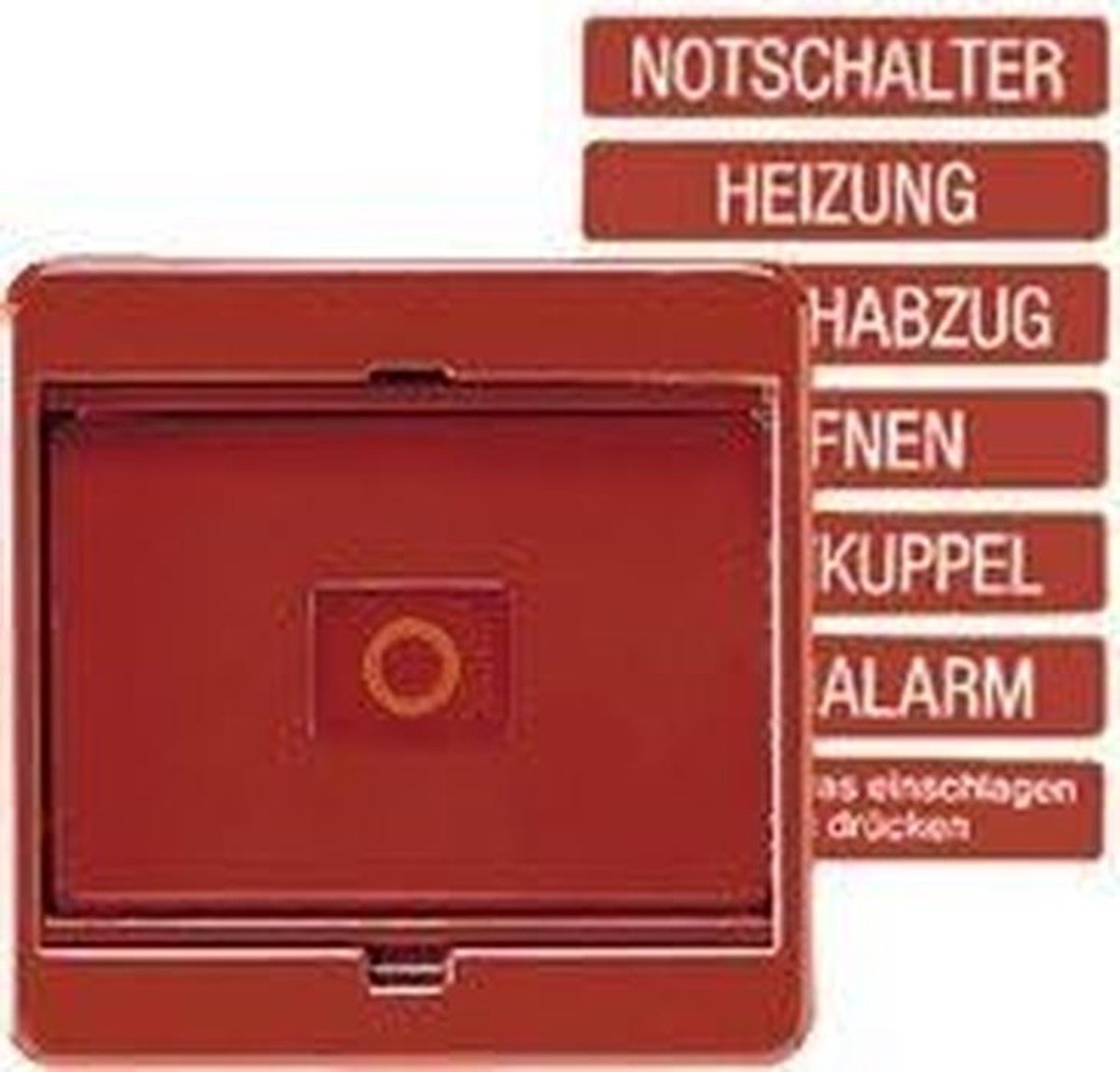 Afdekplaat met Glasplaat en Schakelaarsticker - Rood Licht - Universeel