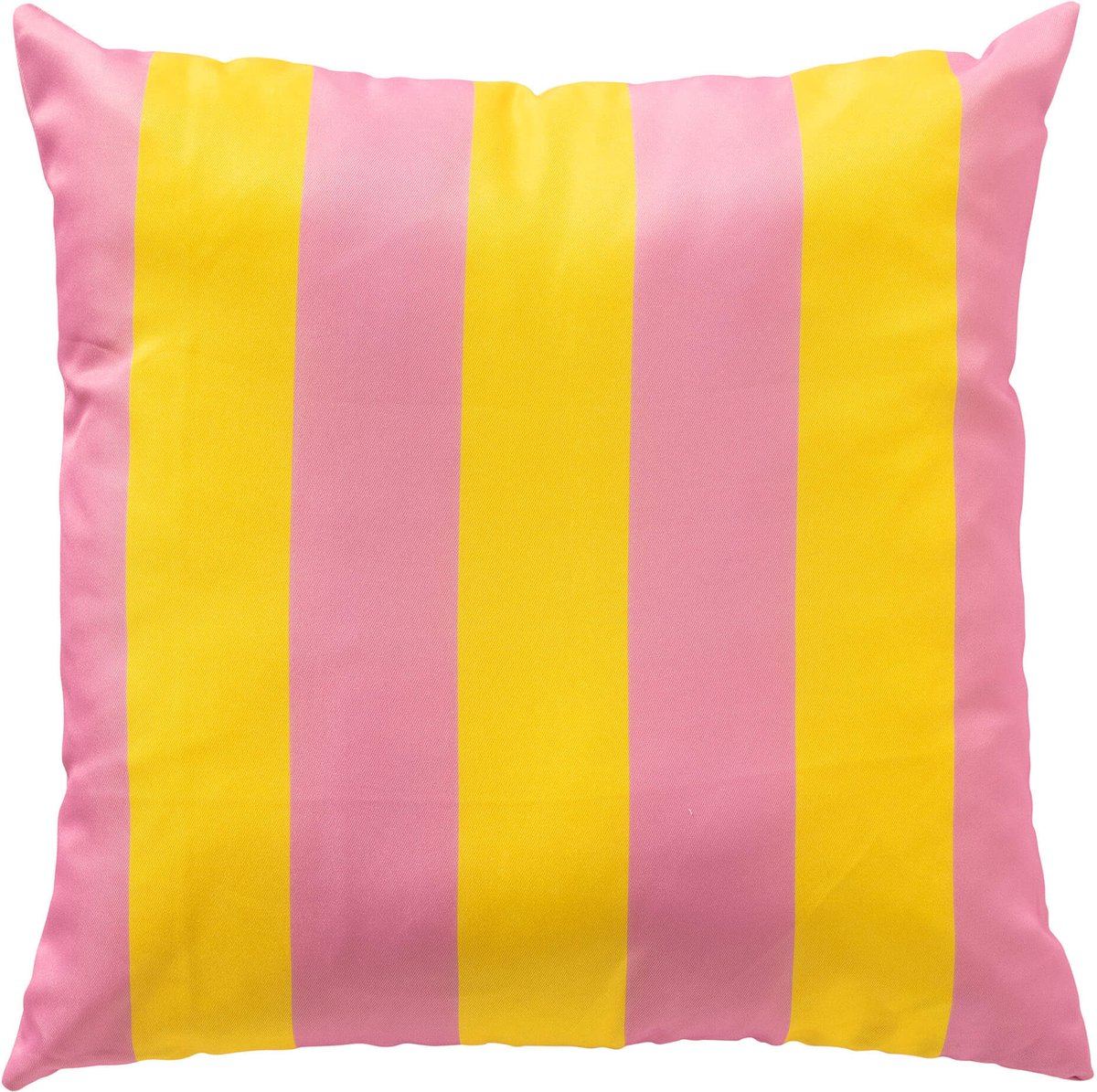 Textino - APOLLO - buitenkussen 45x45 cm - gestreept - Quince - geel, roze