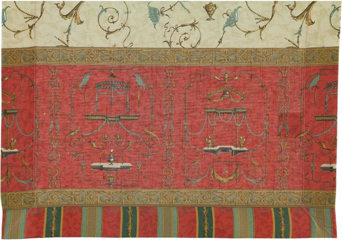 Rechthoekige Tafelloper Katoen Rood Patroon 50x150 cm