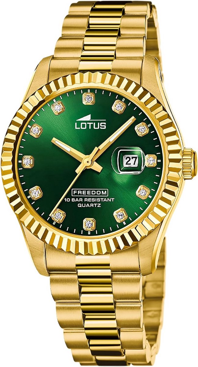 Goudkleurig Herenhorloge RVS 316L Kast en Band