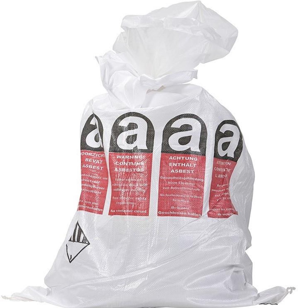 25x | Asbestzakken 80x120cm | 80L | 30KG | Met dubbele binnenzak