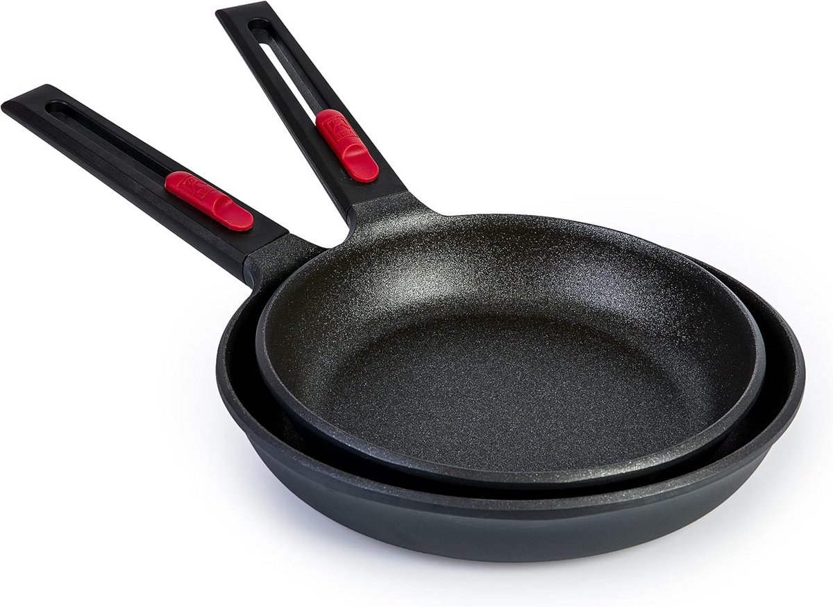 Complete Pannenset met Afneembare Greep Geschikt voor Inductie