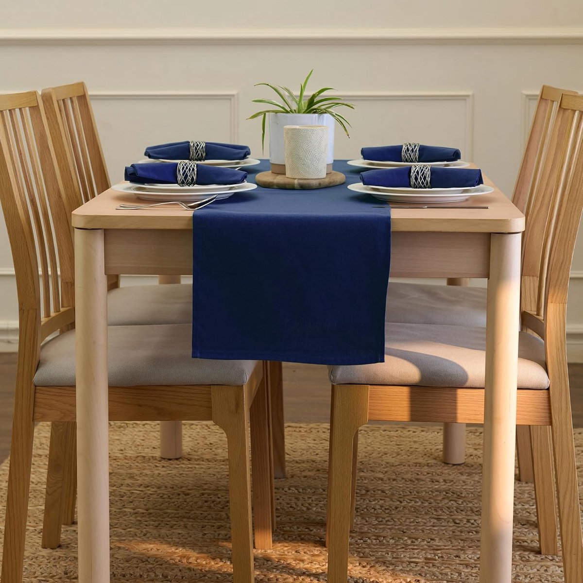 Tafel которой voor 4 tot 6 personen - Schots Blauw - Katoen
