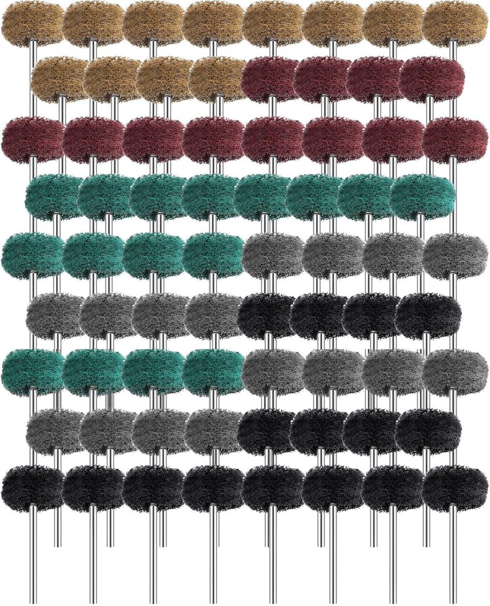 300 Stuks Slijpschijven voor Rotatiegereedschap 2,5 cm Diameter met 3 mm Schacht