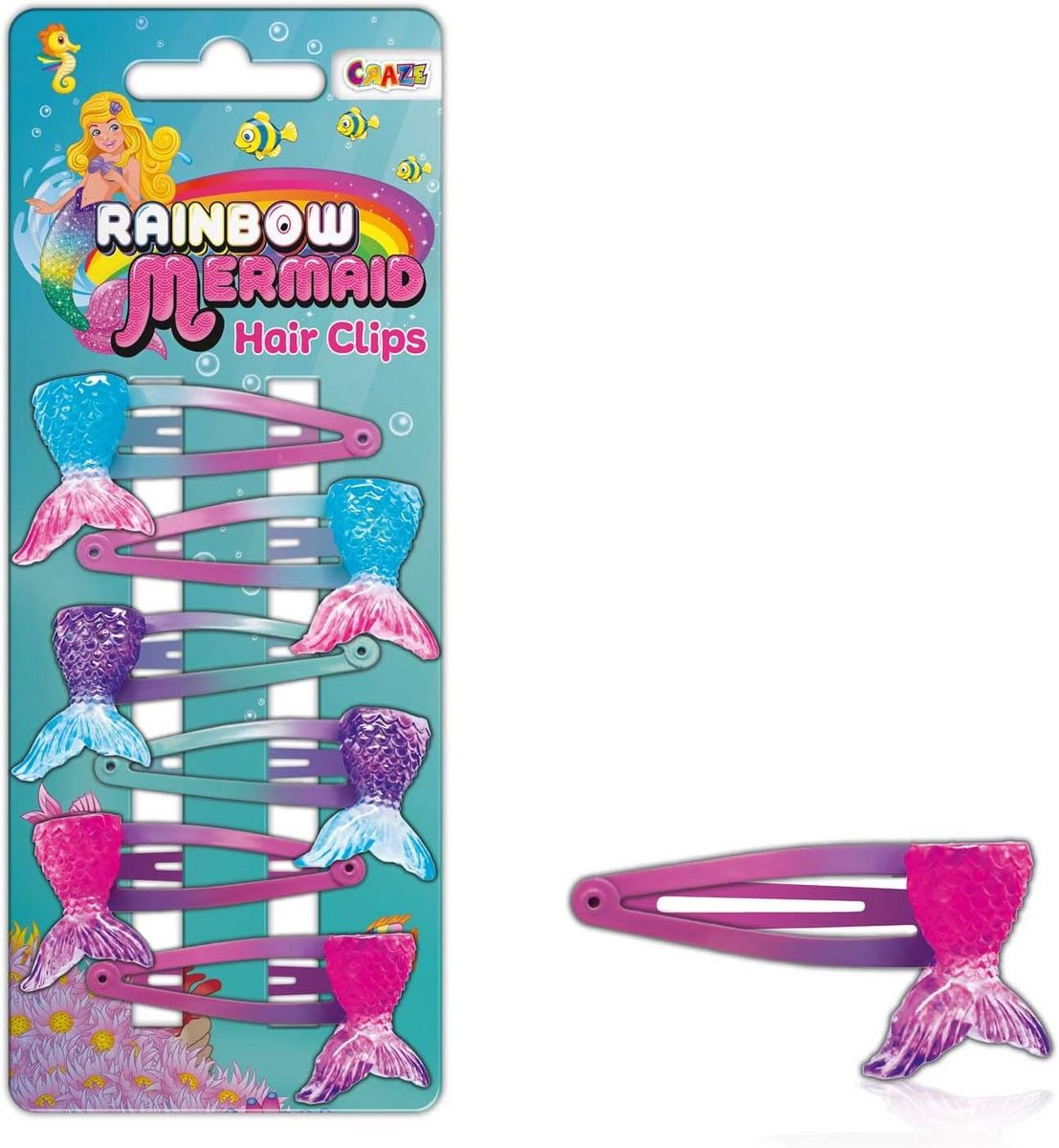 Set van 6 Hippe Zeemeermin Haarclips voor Kinderen