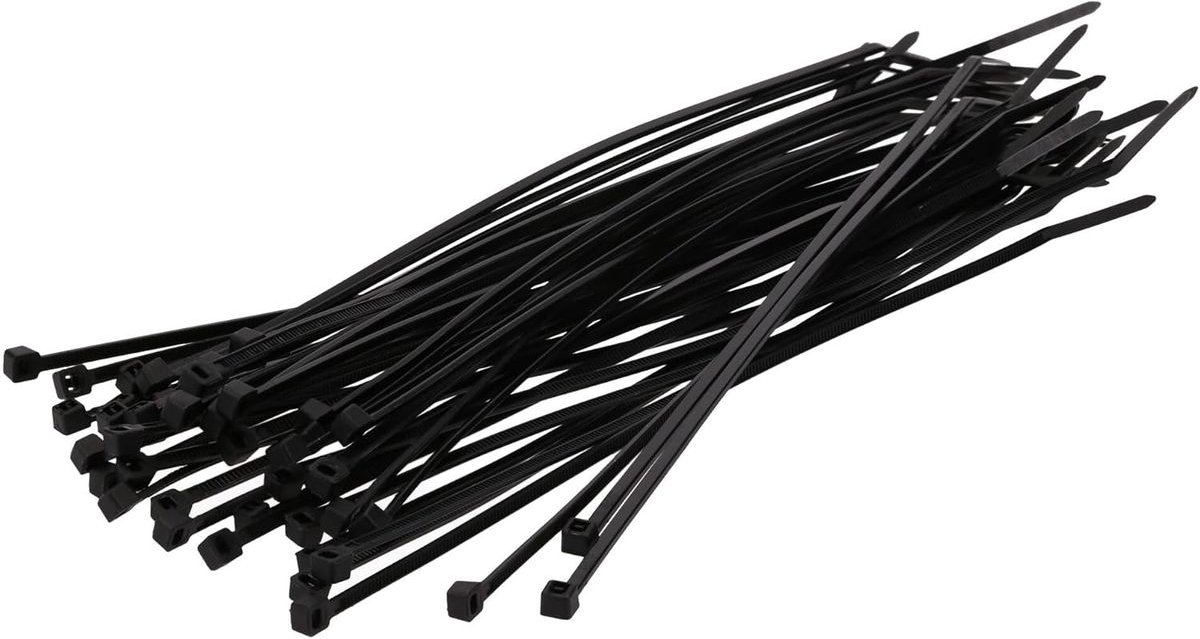 Kalitec kabelbinders 370x3,6 zwart, set van 100 stuks