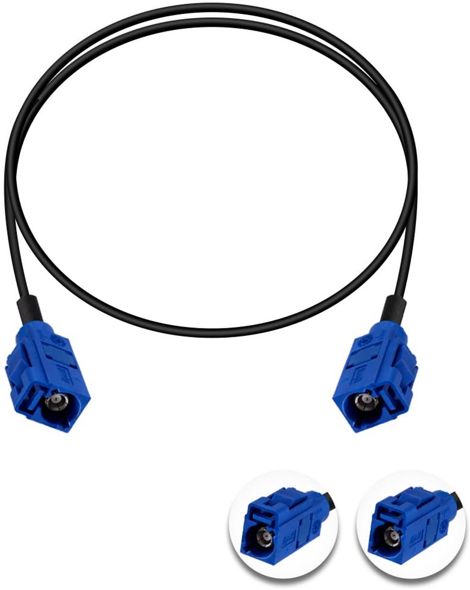 GPS Antenne Verlengsnoer Fakra C Vrouwelijk naar Vrouwelijk Blauw 50cm RG174 Kabel voor Auto Radio