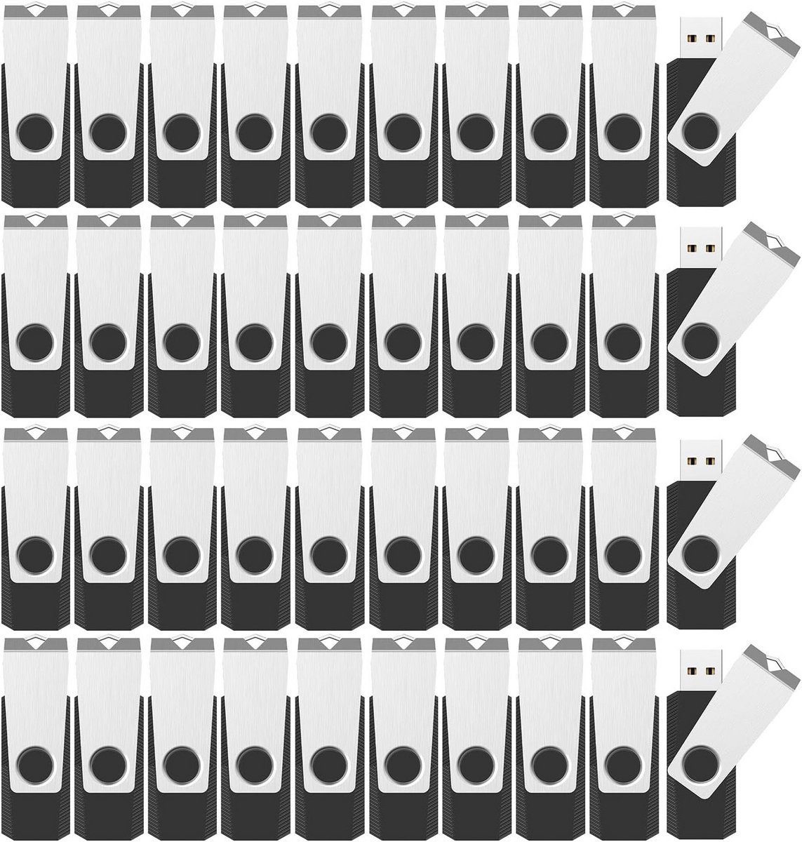 50 stuks USB-flashdrives 8 GB USB 2.0 Geheugensticks Draaibaar