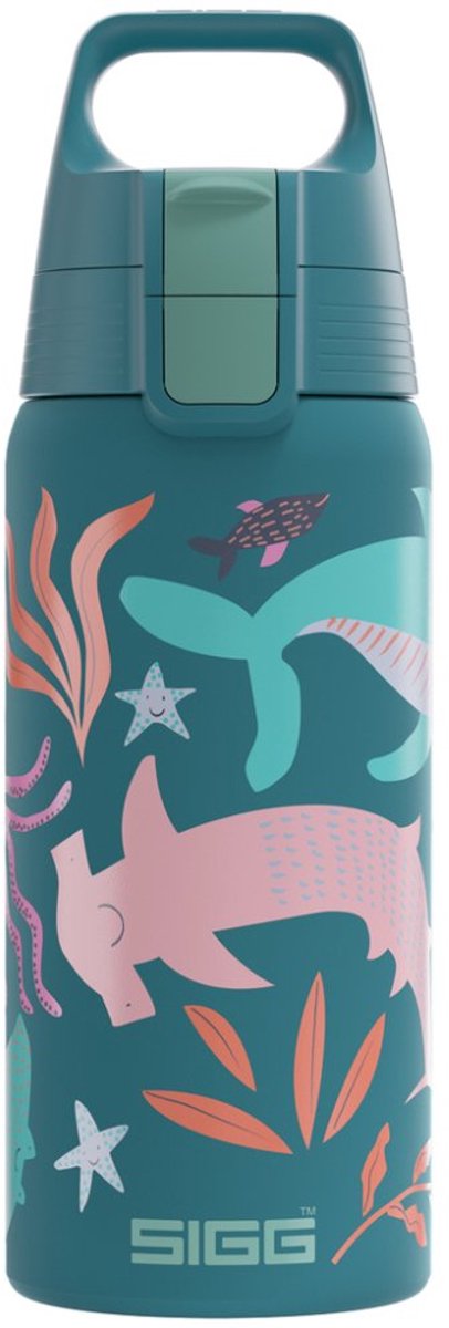 SIGG drinkfles Blue World 0,5l - kindvriendelijke waterfles multicolor.