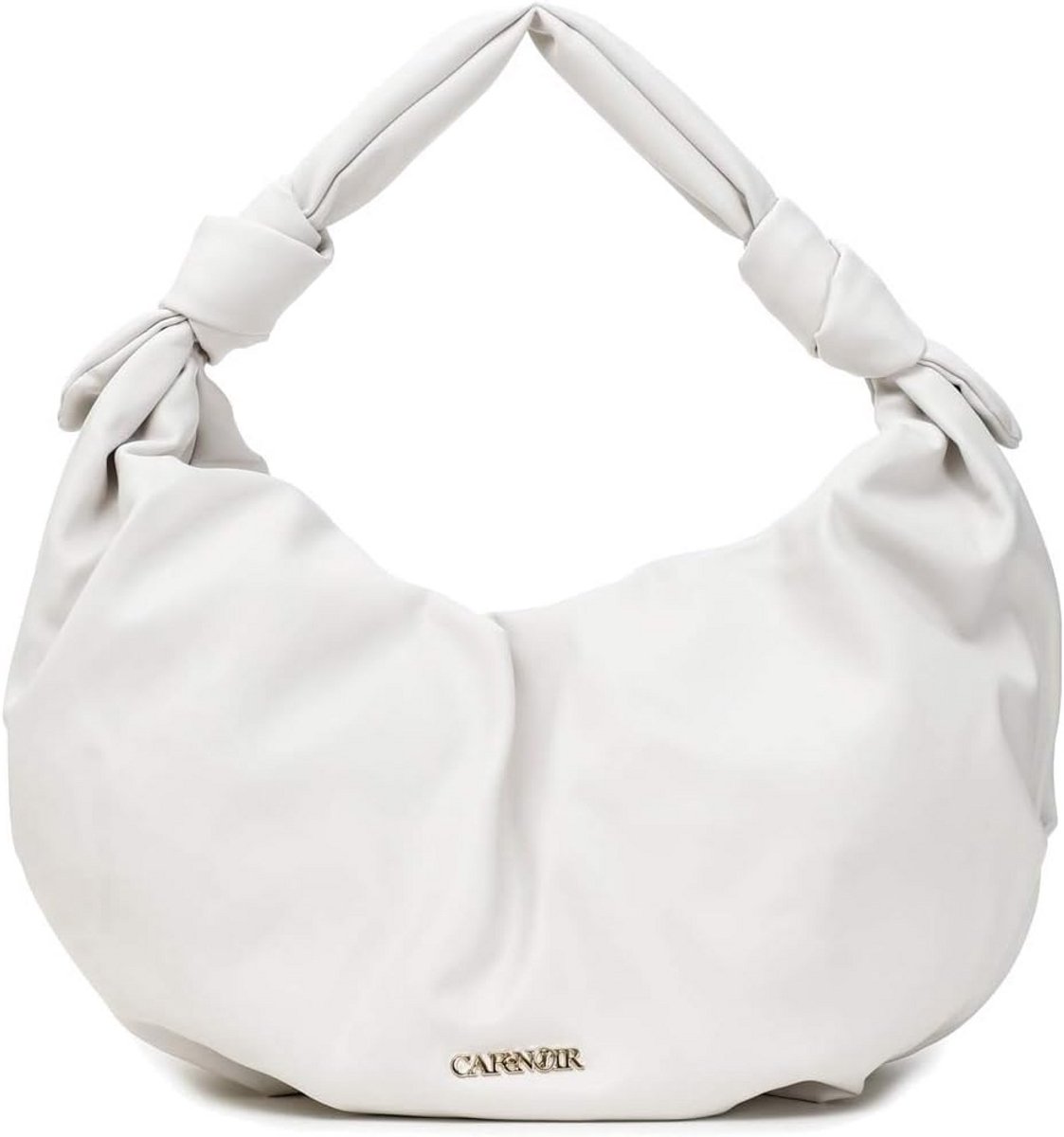Dames Handtas Grijs Shopper met Geknoopte Hendel