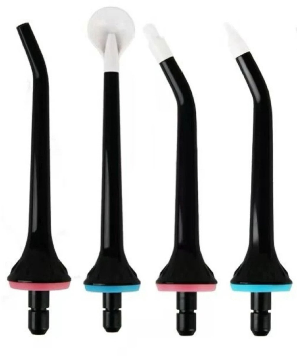 WiseGoods Premium Flos Opzetstukken 4 Stuks Universeel Voor Flosapparaat - Mondverzorging - Verzorging - Flossen - Zwart