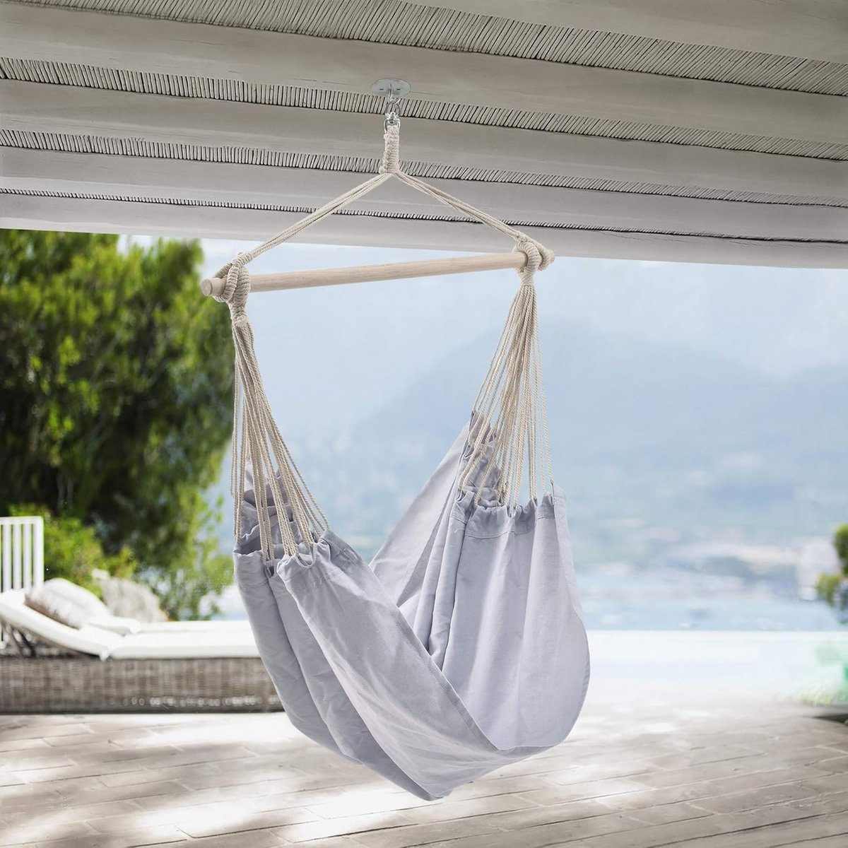 Lila Katoenen Hangstoel voor Binnen en Buiten (180x125 cm)