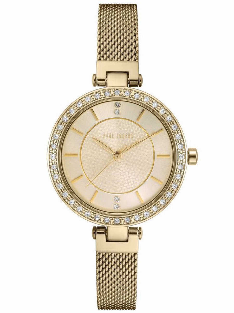 Paul Lorens Serie - Dameshorloge - Goudkleur - 32 mm - Italiaanse Stijl
