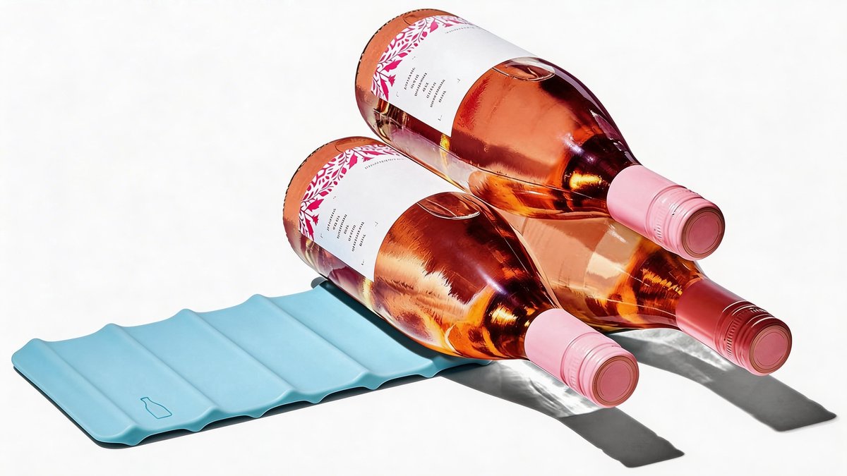 BOTC Koelkast Drankmat - voor Blikjes en Wijnflessen - Good Grips - Geschikt voor 12 blikjes - Blauw