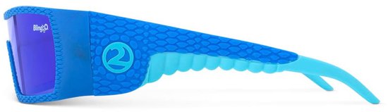 Bling2o ZONNEBRIL: SAND HARBOR BEACH - Sky Blue Stegosaur, siliconen, 100% UV bescherming, in doorzichtige bewaardoos, 3+ van Bling2o — afbeelding 2