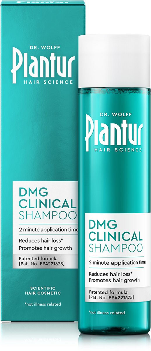 Plantur DMG Clinical Shampoo, 250 ml – Helpt haaruitval te verminderen & stimuleert haargroei – Met DMG & cafeïne – Klinisch getest – Voor vrouwen