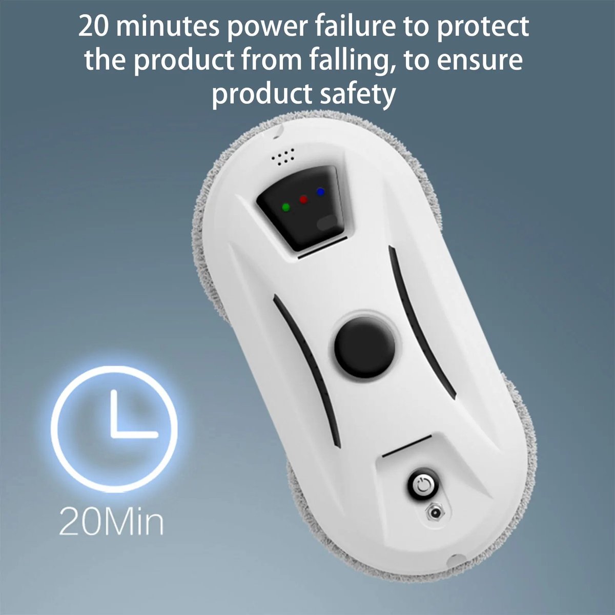 Deliqa robot glazenwasser - raamrobot - dubbel zuigkracht - ramenwasser - raamreiniger - met afstandsbediening - elektrische ramenwasser - robot ruitenreiniger - ideaal voor appartementen / hoge verdiepingen thumbnail 5