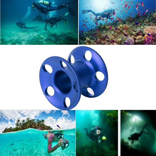 Duikspoel Vingerhaspel voor Freediving en Snorkelen - Aluminium Lijnspoel — afbeelding 3