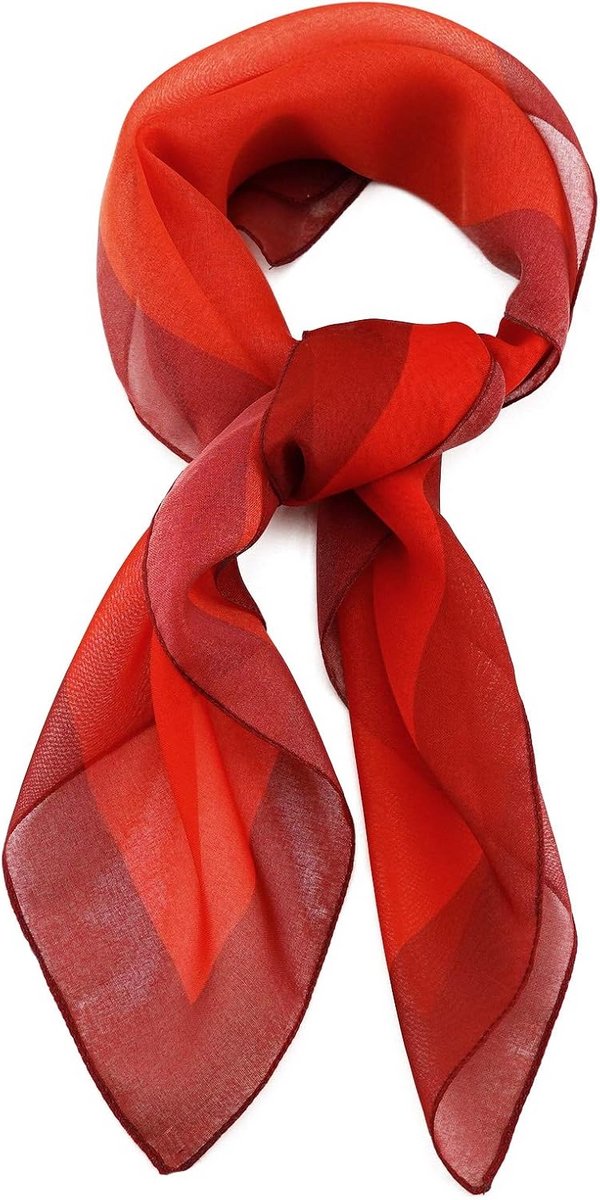 Effen Chiffon Sjaal voor Dames - Lichte en Fijne Vierkante Foulard
