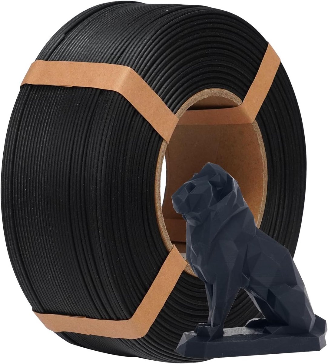 Matt PLA Filament 1.75mm Zonder Spoel 1KG Zwart voor 3D Printers