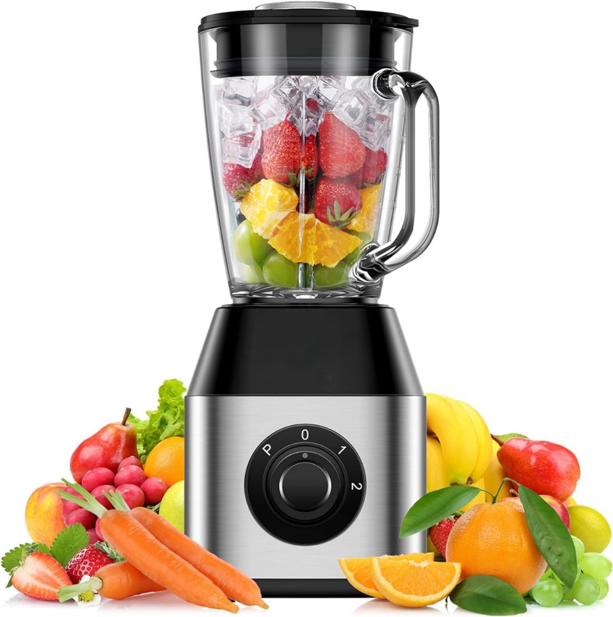 SCH® Mini blender - Blender - Zwart/Zilver - 20cm x 40cm x 41cm