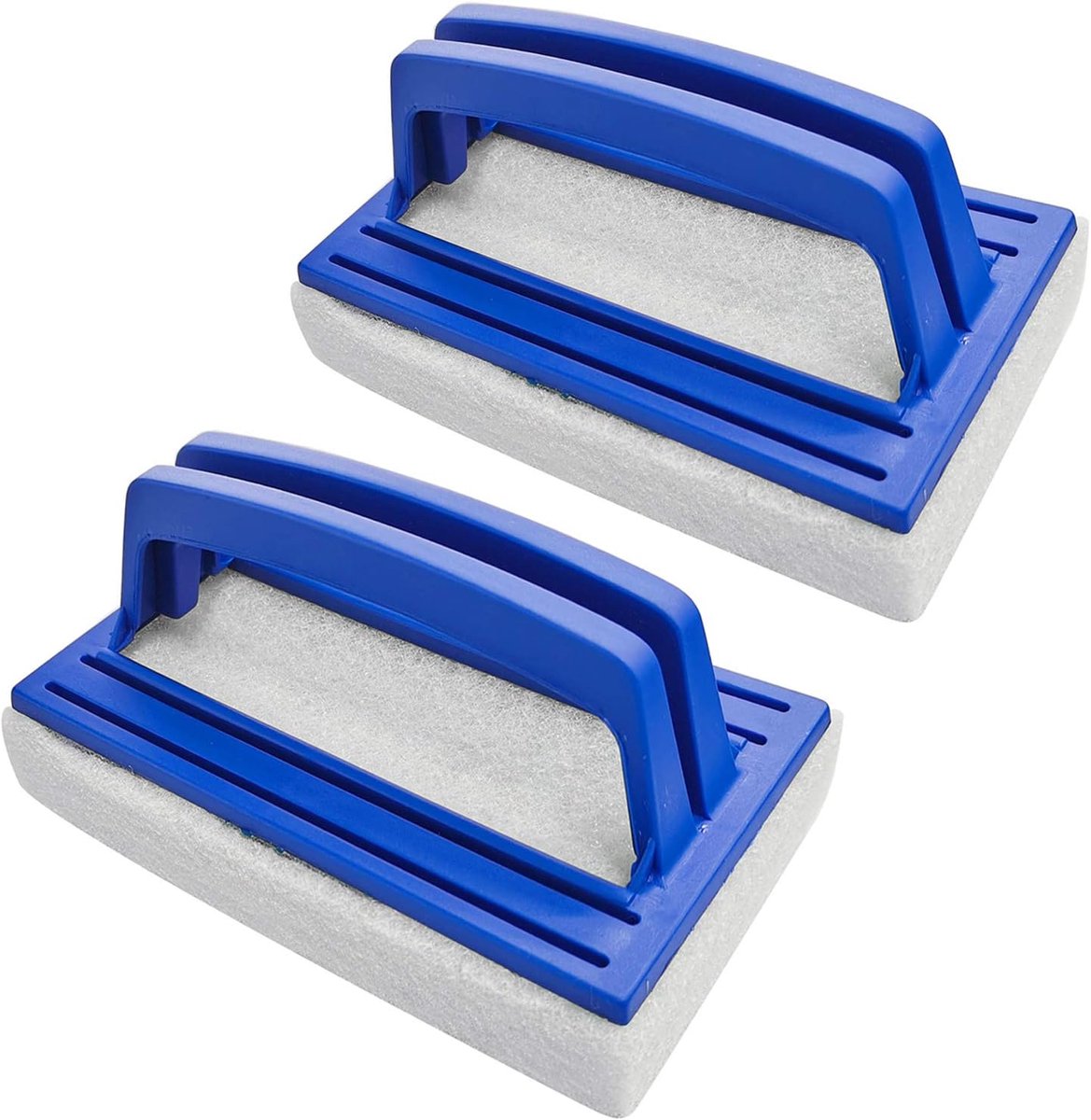 Zwembadsponsborstel - voor het reinigen van zwembad spa badkuipen wanden - Zwembadborstel - Blauw - 2 Stuks