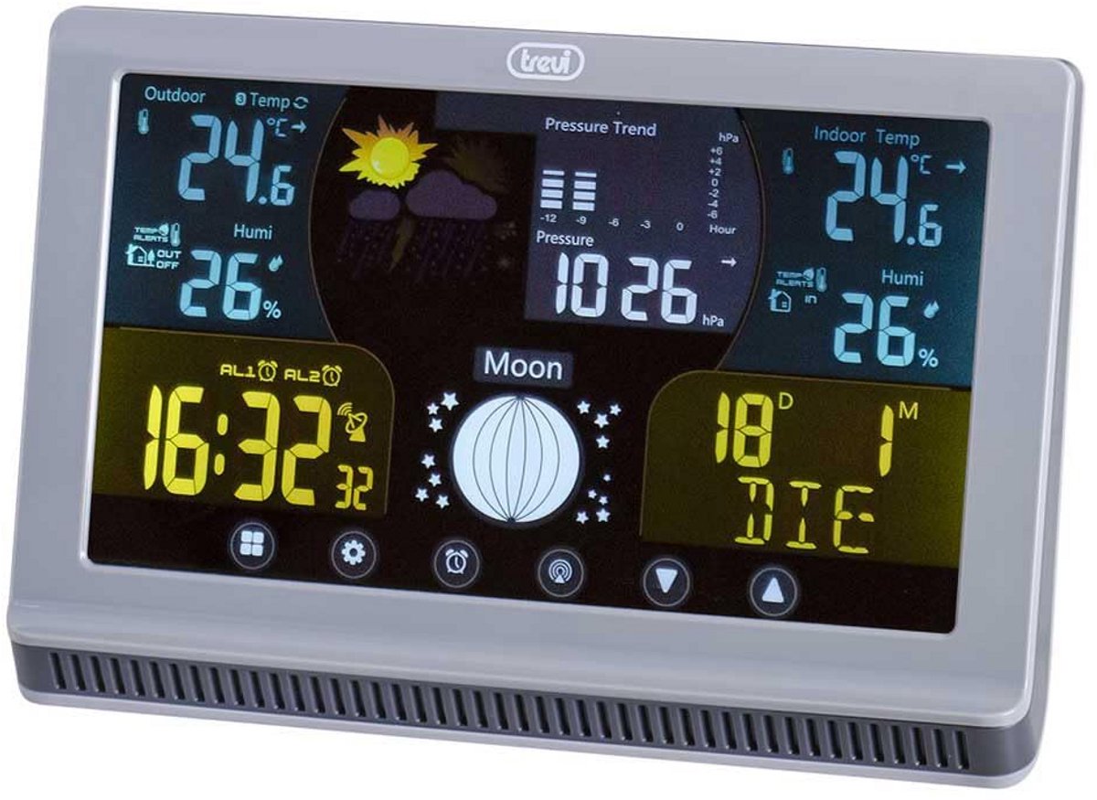 Weerstation met Buitensensor, Kleurendisplay en Oplaadpoort