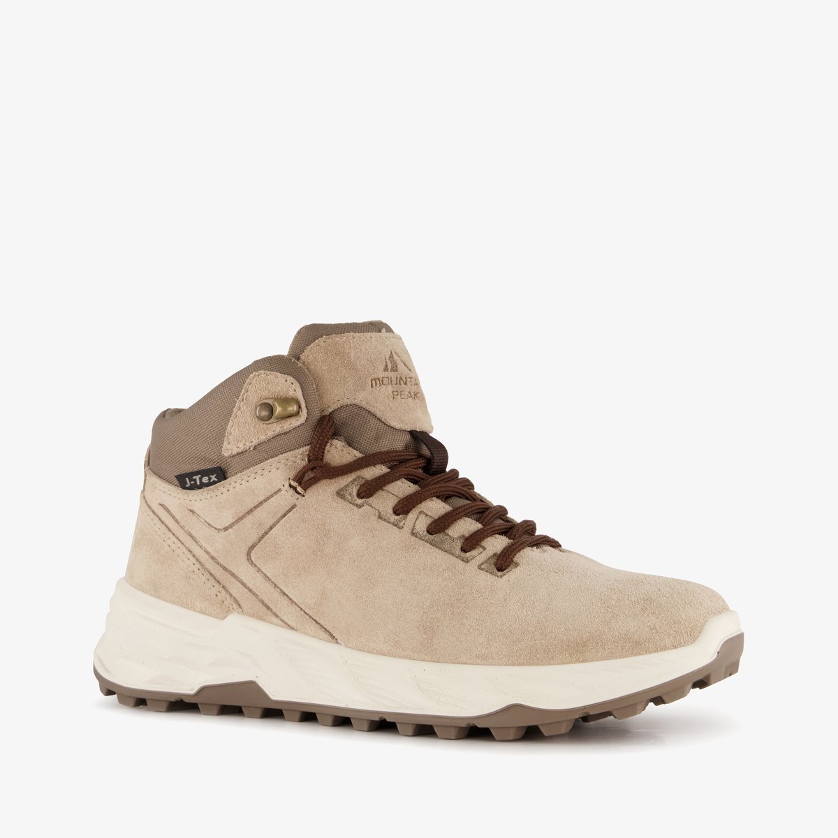 Mountain Peak hoge leren dames wandelschoenen cat. B – Echt leer Uitneembare zool Beige